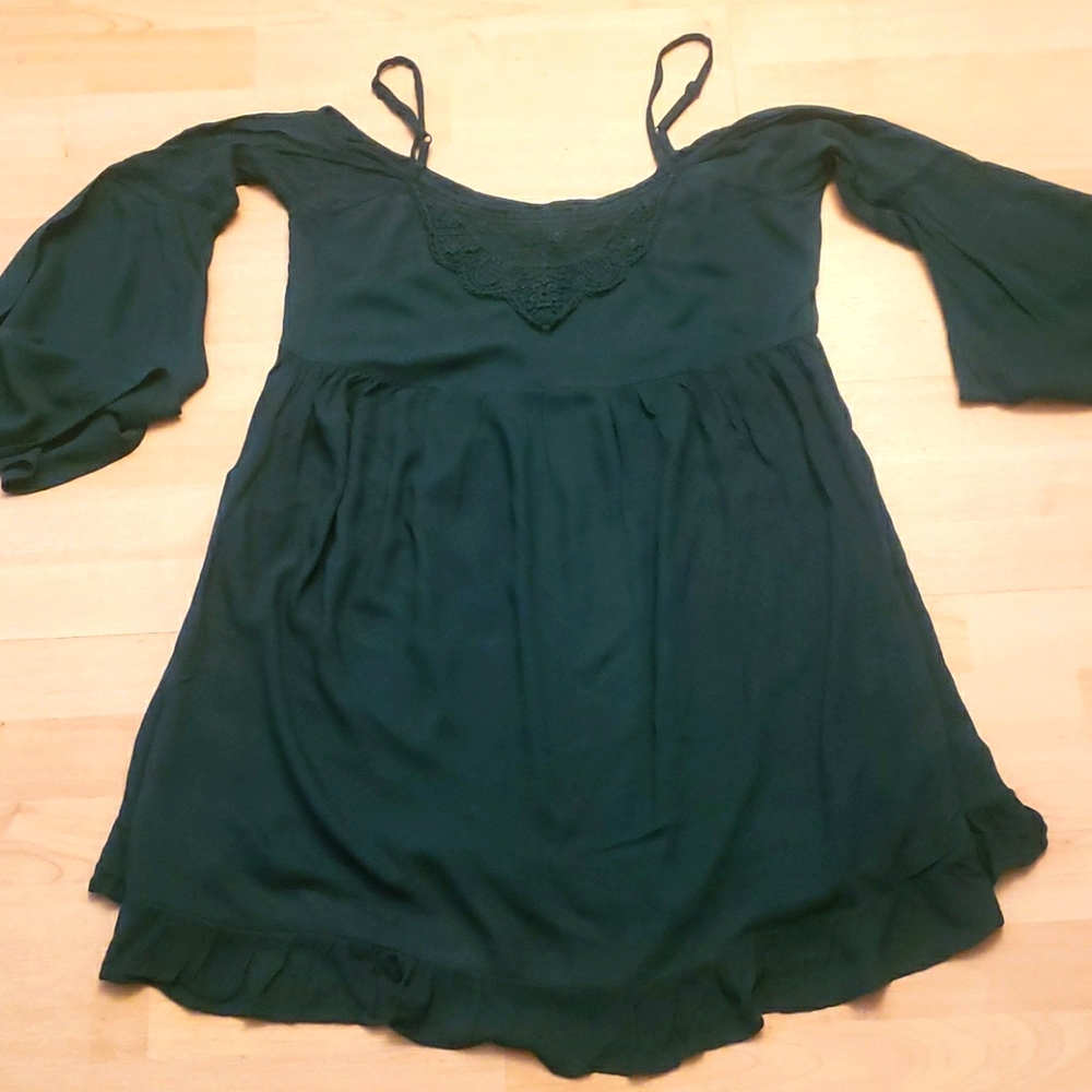 Hunter Green Babydoll Dress